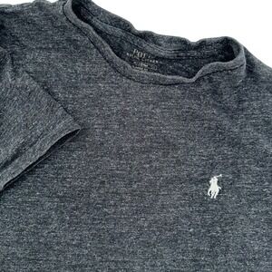 POLO RALPH LAUREN Mens Dark Grey Heather Classic Fit Cotton T Shirt Med - LG
